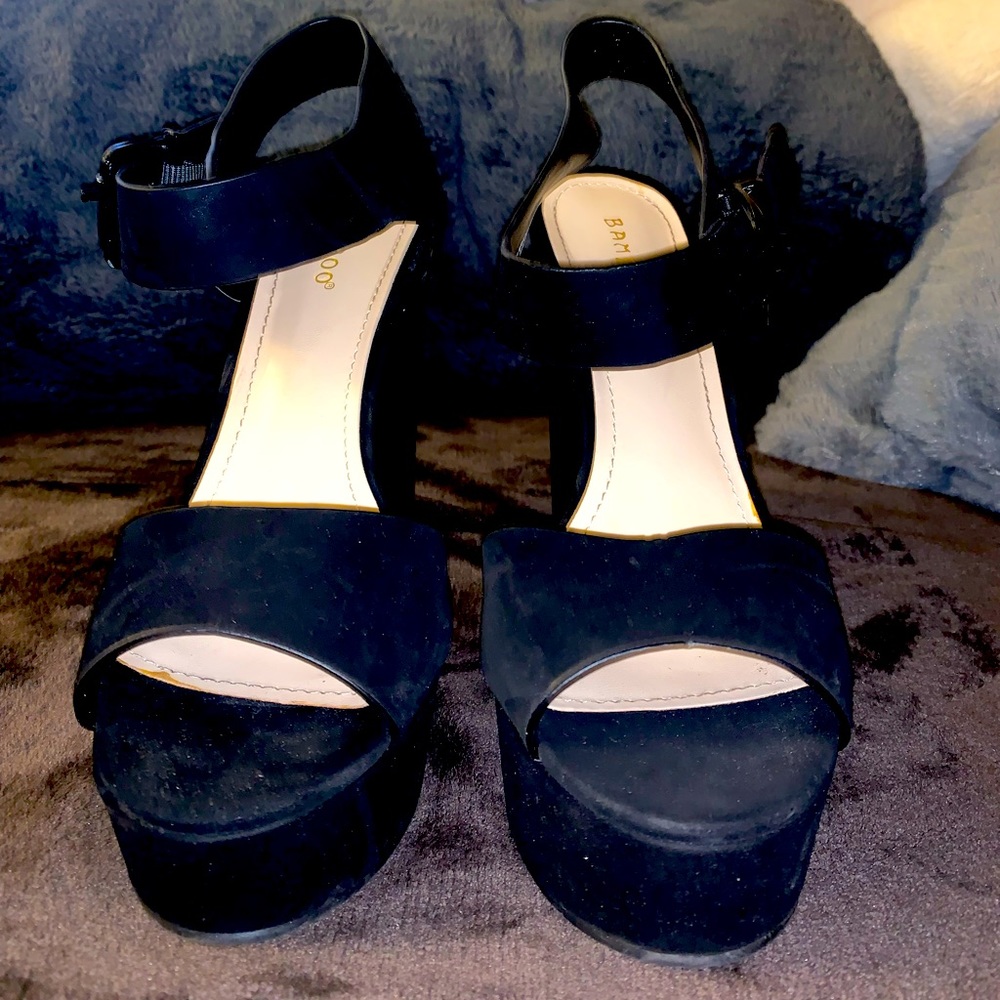 Black platform heels